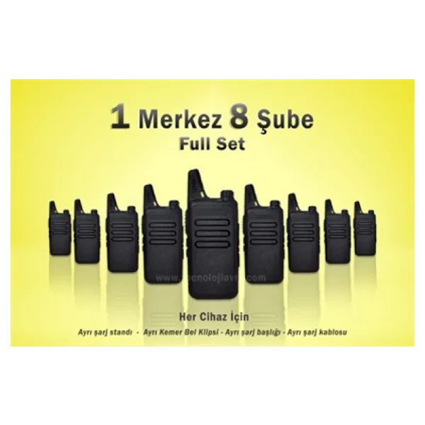 Çaycı Telsizi 1 Merkez 8 Şube Full Set