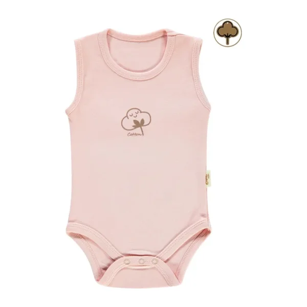 Civil Baby Bebek Organik Çıtçıtlı Badi 0-18 Ay Pembe 9-12 Ay