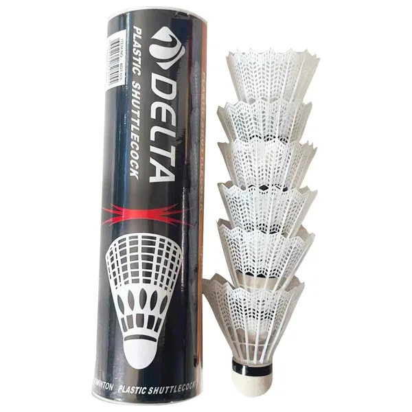 Delta 6 Adet Plastik Başlı Beyaz Badminton Topu