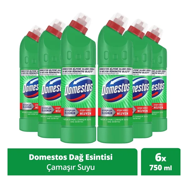 Domestos Dağ Esintisi Çamaşır Suyu 750 ml 6'lı