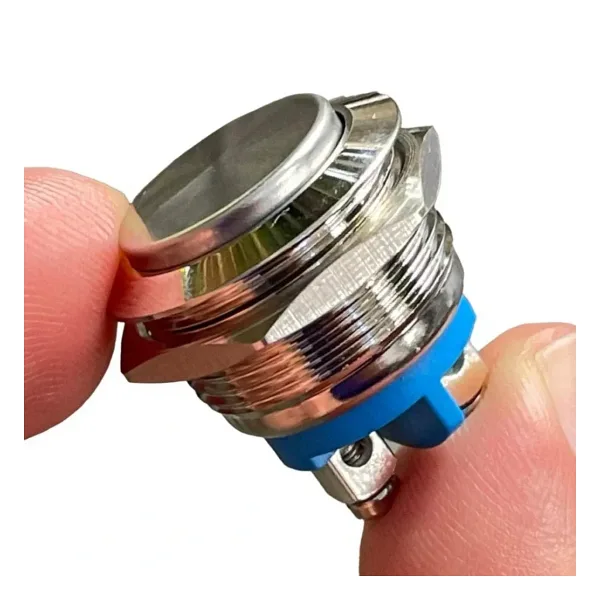 E97 19mm Metal Buton Yaylı Çıkık Kafa 1NO