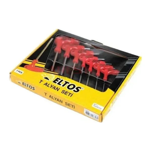 Eltos TAS007 7 Parça T Tipi Düz Alyan Anahtar Takımı