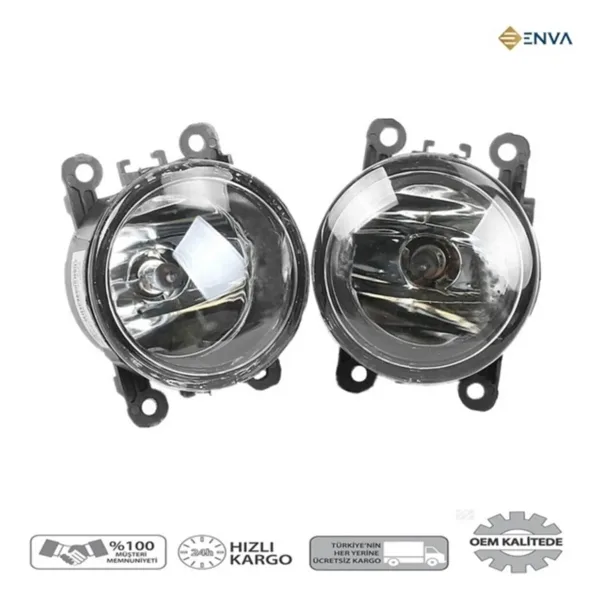 Enva Otomotiv Ford Fiesta Sol + Sağ Ön Sis Farı Sis Lambası Takımı 2005-2008