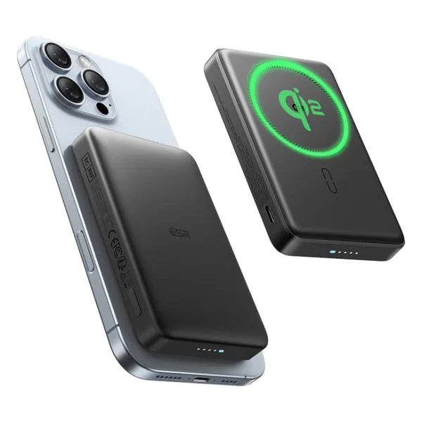 Esr Halolock Qi2 10.000 Mah Magsafe Digital Powerbank Siyah