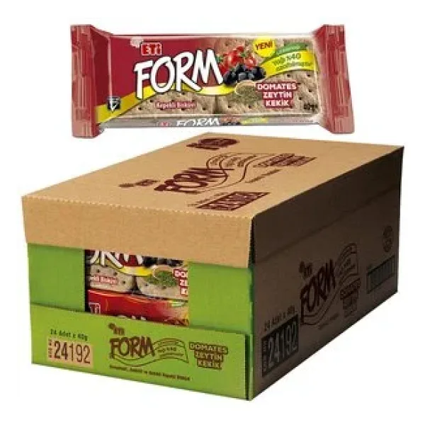 Eti Form Domatesli Zeytinli ve Kekikli Kepekli Bisküvi 24x40 gr