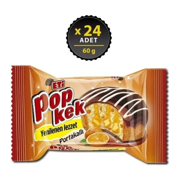 Eti Popkek Portakallı Kek 60 gr 24'lü