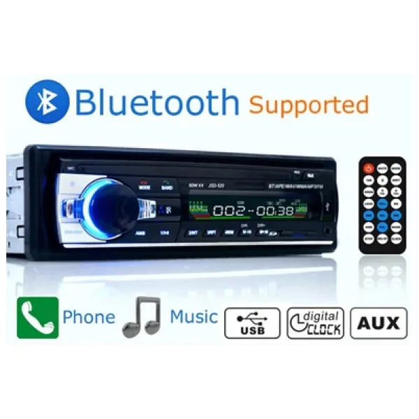 EXVOL Kingwin Araba Oto Teyp Bluetooth Usb 2 Amfi Çıkışlı Ek Sogutmalı Aux Sd 2 Yıl Garantili