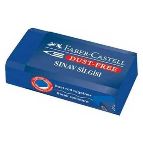 Faber Castell 187136 Dust Free Sınav Silgisi Küçük Boy Mavi