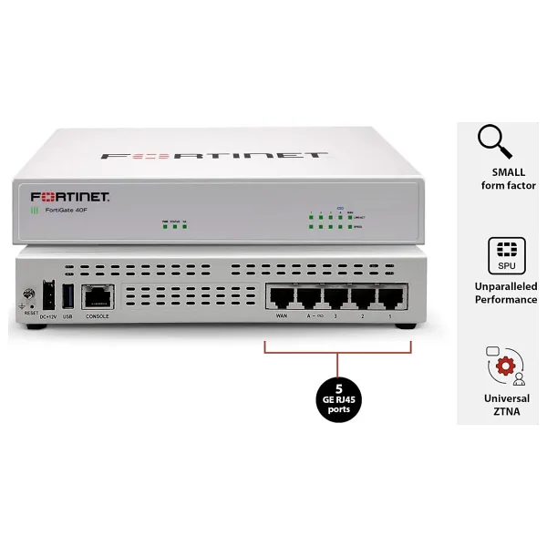 Fortinet FORTIGATE (FRW) 40F UTM FIREWALL-VPN-ANTIVIRUS 36 AY+F.LOGGER 5651 LOG+HOTSPOT
