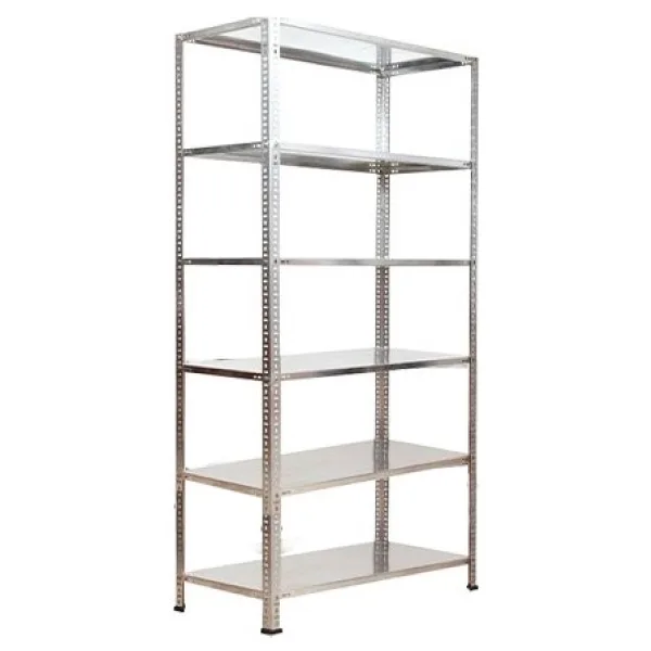 Galvanizraf 6 Katlı Galvaniz Çelik Raf Arşiv Rafı Depo Rafı Kiler Rafı 43X93X200
