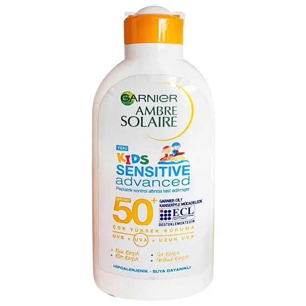 Garnier Ambre Solaire Sensitive Advanced Kids Çocuk Güneş Koruyucu Süt Spf 50+ 200 ml