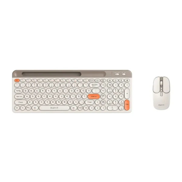 Havit KB835WB Bej Kablosuz Klavye Mouse Seti