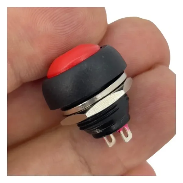 IC-184 Kırmızı Plastik Push Buton 12mm PBS-33B