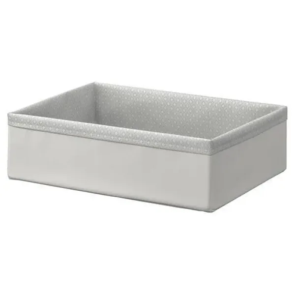 Ikea Baxna Kutu Gri Beyaz 26x34x10 cm