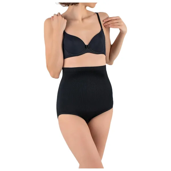 Kanz Yüksek Bel Çıtçıtlı Hamile Slip SİYAH M-L
