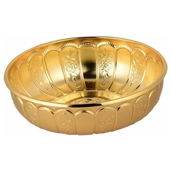 KT HOME Hamam Tası Osmanlı Motifli Metal Banyo Tası