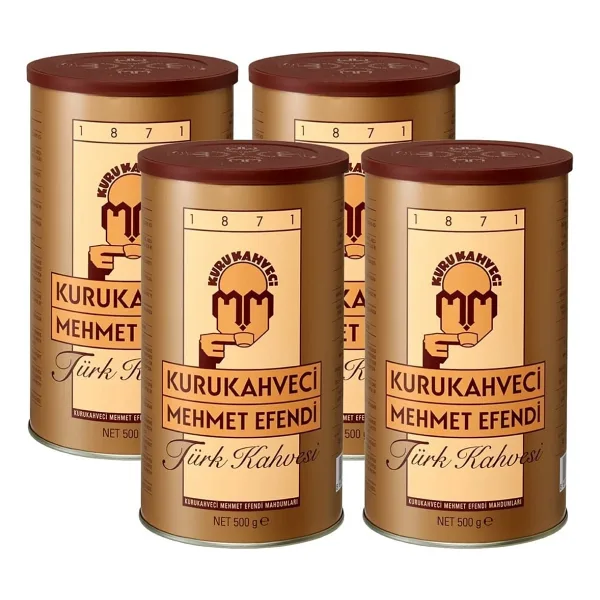 Kurukahveci Mehmet Efendi Türk Kahvesi 500 gr 4'lü Teneke