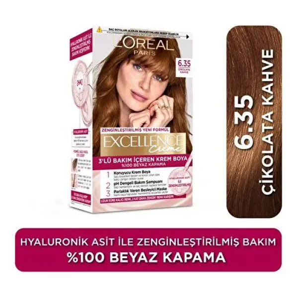 L'Oreal Paris Excellence Creme 6.35 Çikolata Kahve Saç Boyası