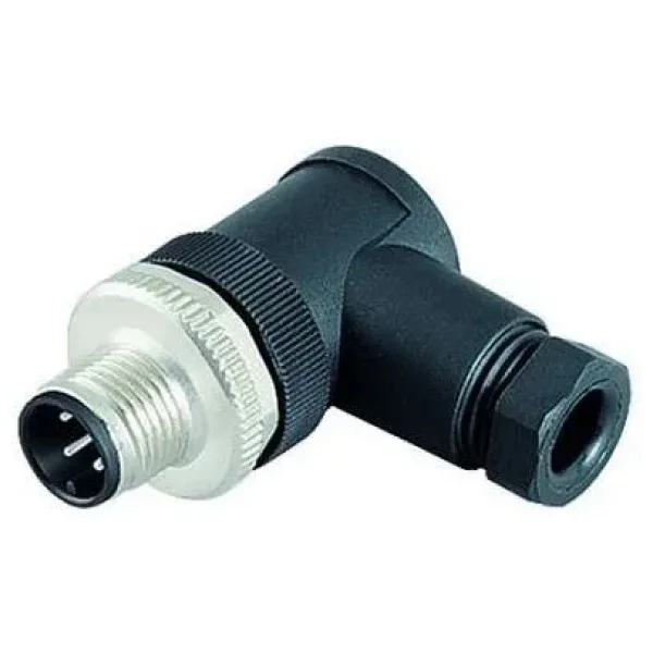 M12 4 Pin Erkek Konnektör - 90 Derece