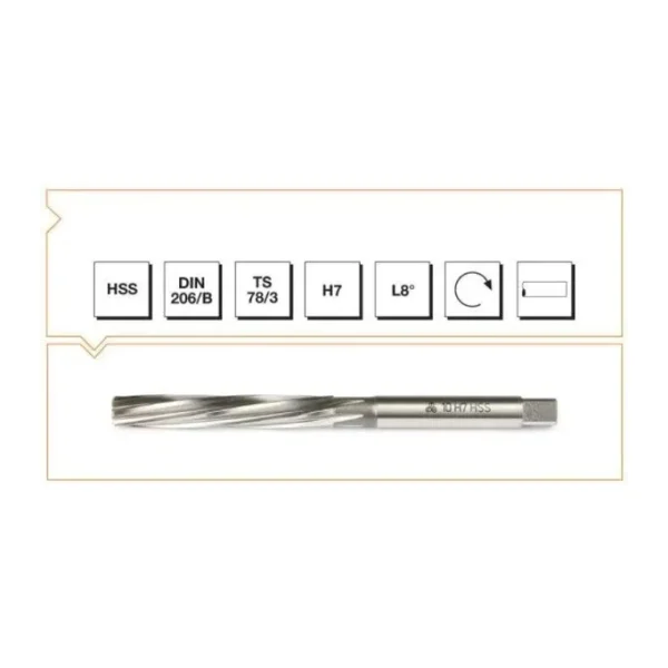 Makina Takım B00301010200 Hss Dın 206 L-rn El Raybası 2 Mm H7