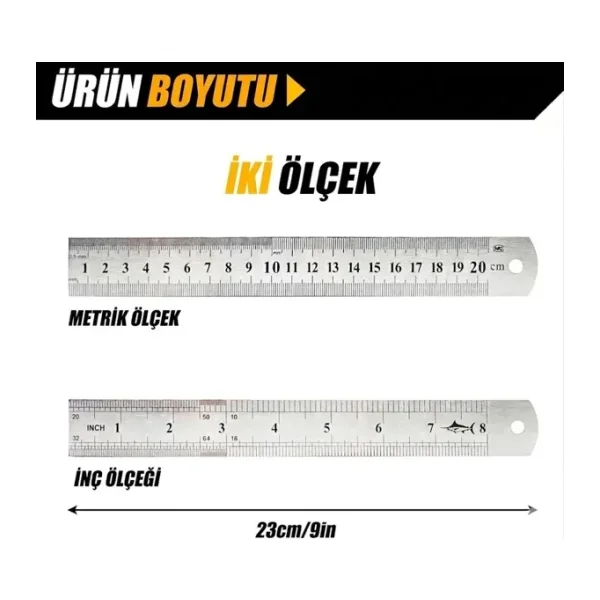 Moonstar Çelik Cetvel 15cm
