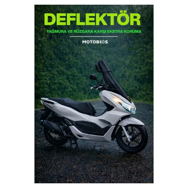 Motobros Füme Motosiklet Ön Cam Motosiklet Deflektör Motor Ön Ek Cam Universal Çift Bağlantılı Deflektör