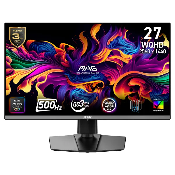 MSI MAG 272QP QD-OLED X50 26.5" 0.03 ms 2K Pivot 500 Hz Oyuncu Monitörü