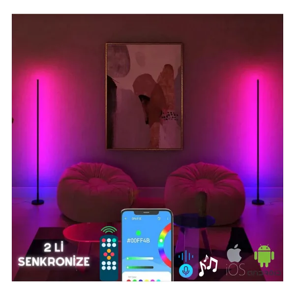 neeko Yeni Nesil Magic Pro Stick Sese Duyarlı Aydınlatma Sistemi Pro Model 2 Li Senkronize