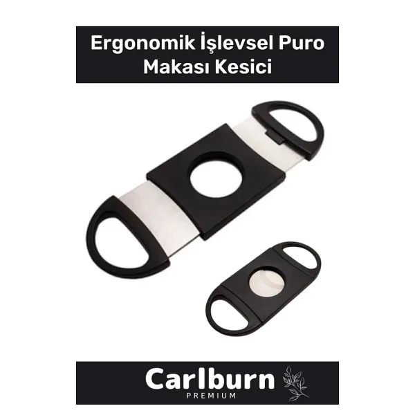 Özel Üretim Ergonomik Plastik Tutuş Paslanmaz Çelik Bıçak Zarif Estetik İşlevsel Puro Makası Kesici