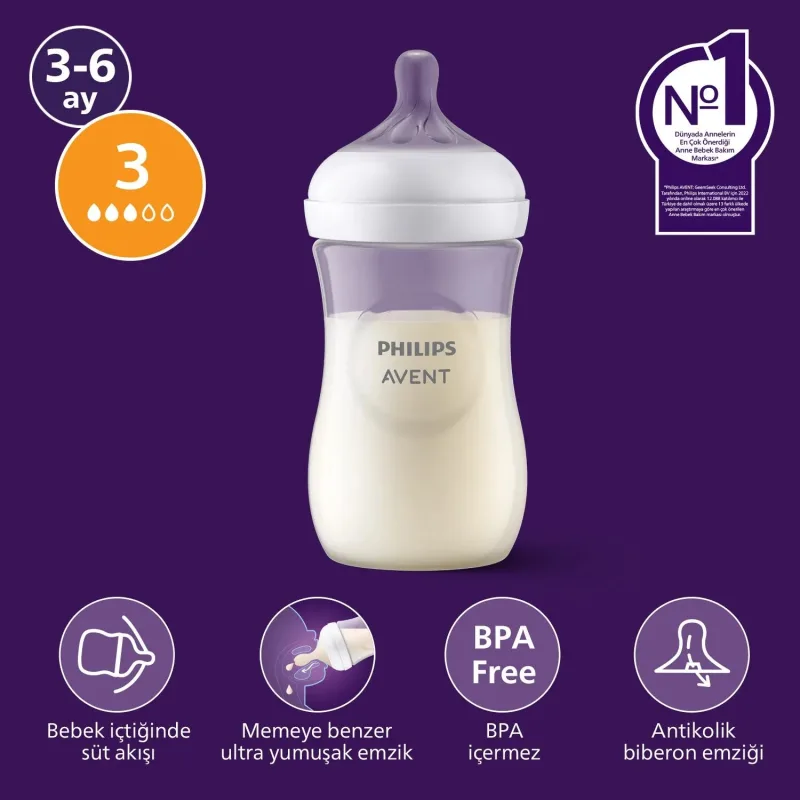 Philips Avent SCY903/01 Natural Response PP 260 ml Biberon