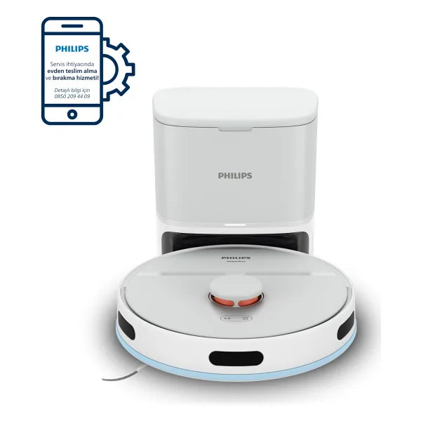 Philips HomeRun 2000 Serisi XU2100/20 Beyaz Çöp İstasyonlu Akıllı Robot Süpürge