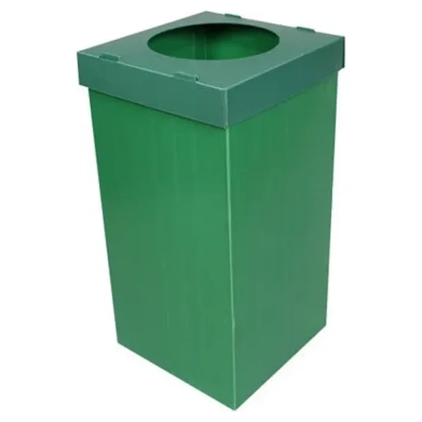Plastik Atık Kağıt Kutusu - Yeşil