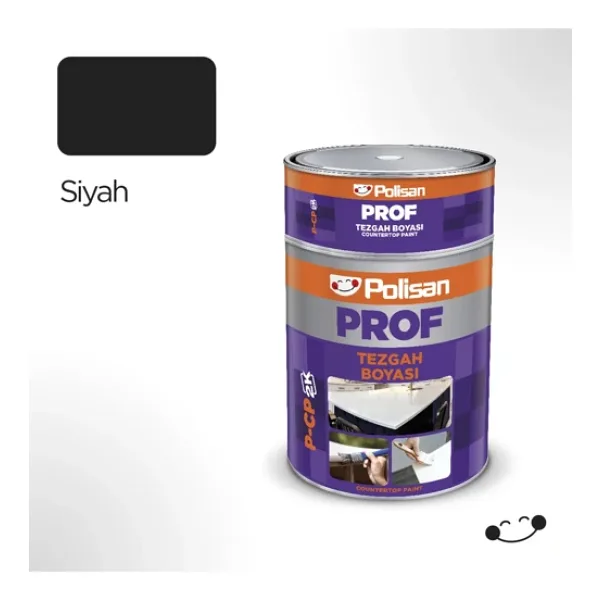 Polisan Prof Siyah Tezgah Boyası (P-Cp 2k) 1 kg - 1 lt