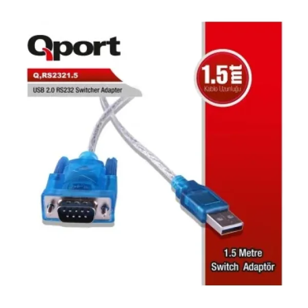 Qport Q-RS232 USB 2.0 to RS232 Dönüştürücü