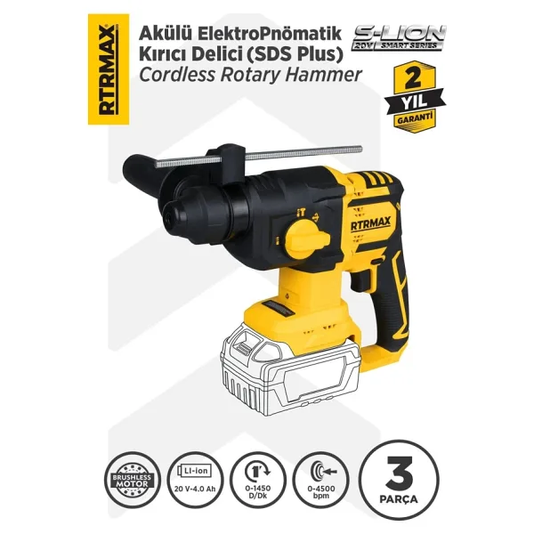 Rtrmax RTS5040B Aküsüz ElektroPnömatik Kırıcı-Delici