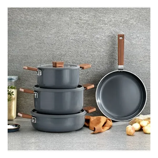 Schafer Ceramoni 7 Parça Seramik Tencere Seti
