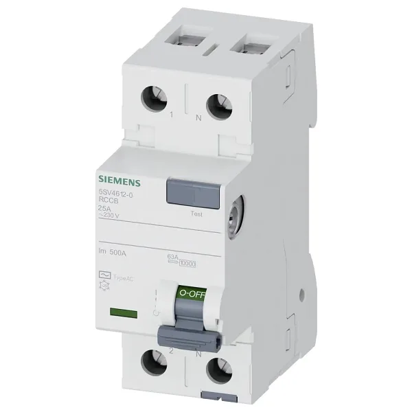 Siemens 5SV4612-0 2x25 A 230 V 300 mA AC Tipi Kaçak Akım Rölesi