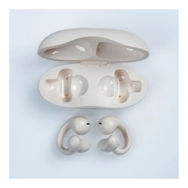 TopG Vox Q4 Ear Clip TWS Bej Kulak İçi Bluetooth Kulaklık