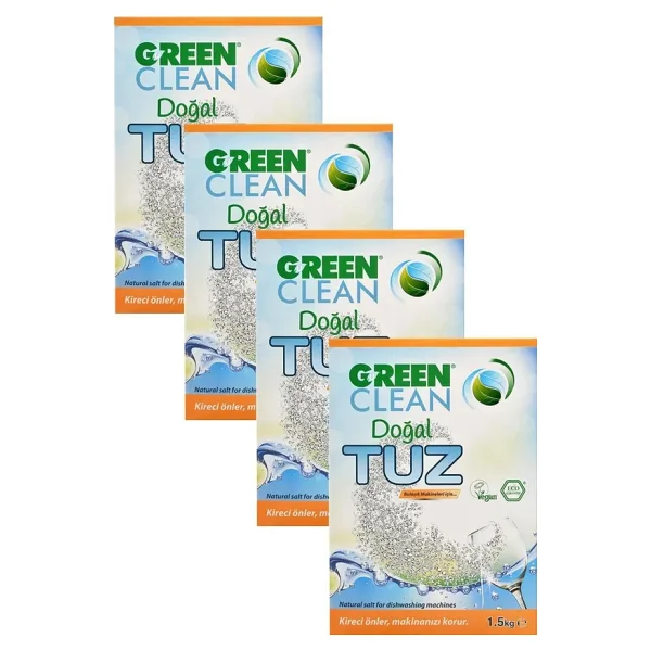 U Green Clean Organik 1.5 kg 4 Adet Bulaşık Makinesi Tuzu