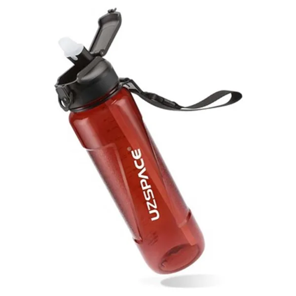 Uzspace 6057 Kırmızı 1000 ml Tritan Pipetli Matara