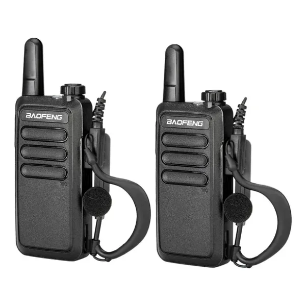 Valkyrie Pmr Baofeng 2 Adet Bf-R5 El Telsizi Seti - Çift Kulaklık 2Li Set Lisanssız Şarjlı 16 Kanal Vox Telsiz Seti