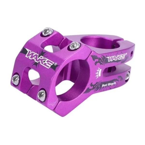 Wake Desenli Mor Bisiklet Kısa Gidon Boğazı 40Mm Bisiklet Yedek Parça Aksesuarı Best Bicyle