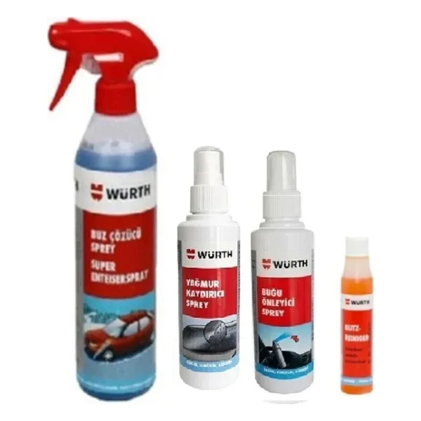 Würth Buz Çözücü Sprey& Yağmur Kaydırıcı& Buğu Önleyici& Konsantre Cam Sabunu
