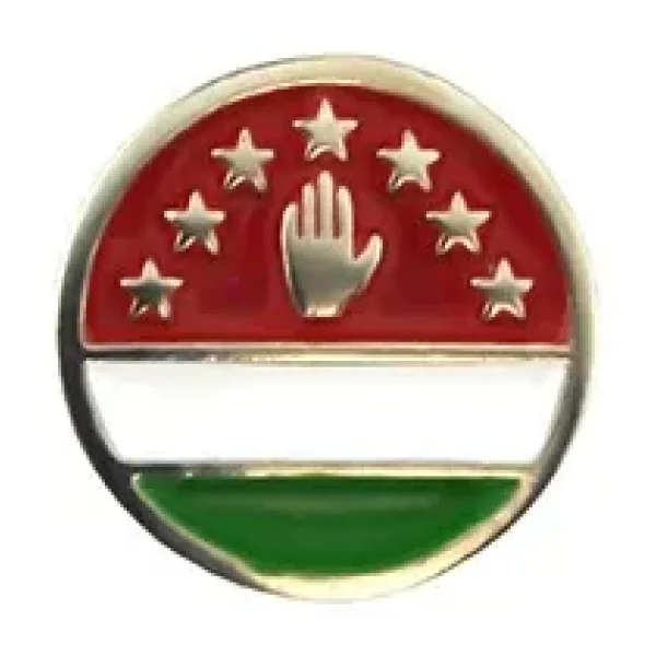 Yuvarlak Abhaz Bayrak Rozet