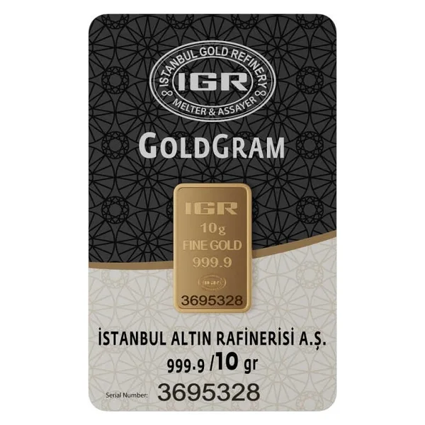 10 gr 24 Ayar 999.9 Milyem Gram Altın