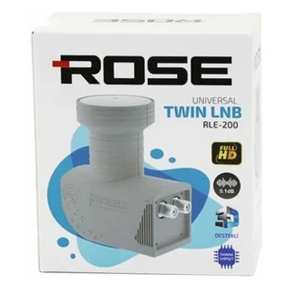 2Lİ UYDU LNB UNIVERSAL TWIN FULL HD - 3D - 0.1dB RLE-200-Findit