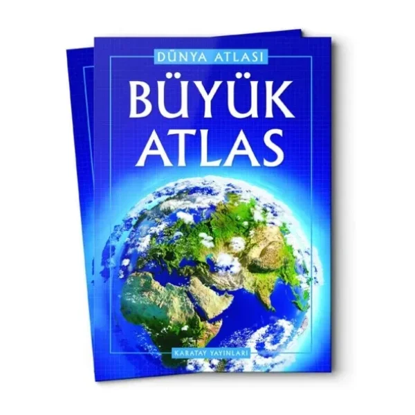 4E Karatay Büyük Atlas Dünya Atlası Karton Kapak