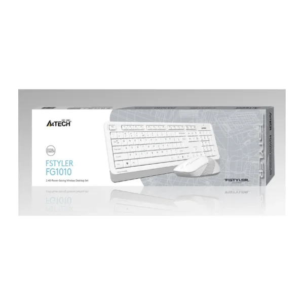A4 Tech FG1010 Beyaz Q Kablosuz Klavye Mouse Seti