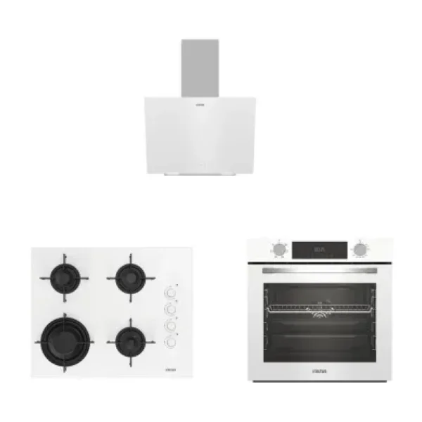 Altus ALA 322 W Fırın 189 DW Gazlı Ocak 570 W Davlumbaz Beyaz Ankastre Set Yüksek Performans