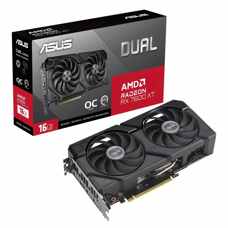 Asus RX 7600 Xt Dual Oc Edition Dual-Rx7600xt-O16g 128 Bit Gddr6 16 GB Ekran Kartı